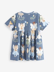 Blue Fairy 100% Cotton Short Sleeve Jersey Dress (3mths-7yrs) - Image 6 of 7