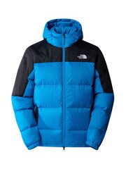 The North Face Black/Blue Diablo Down Padded Hooded Jacket - Image 1 of 2