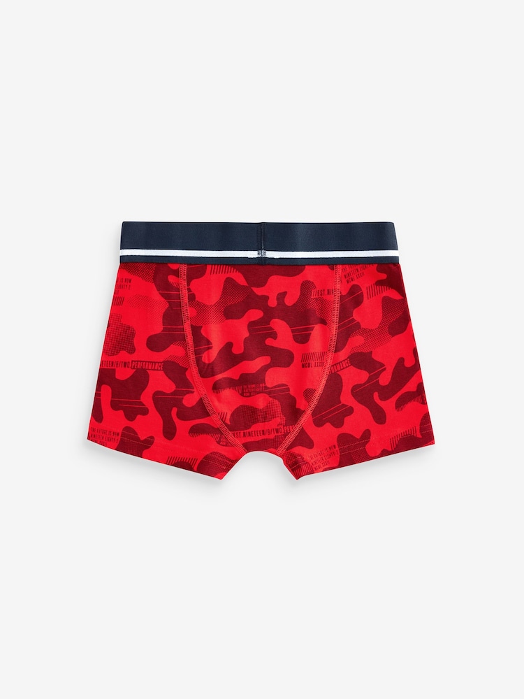 Red Blue Camoflague Trunks 7 Pack (3-16yrs) - Image 2 of 10