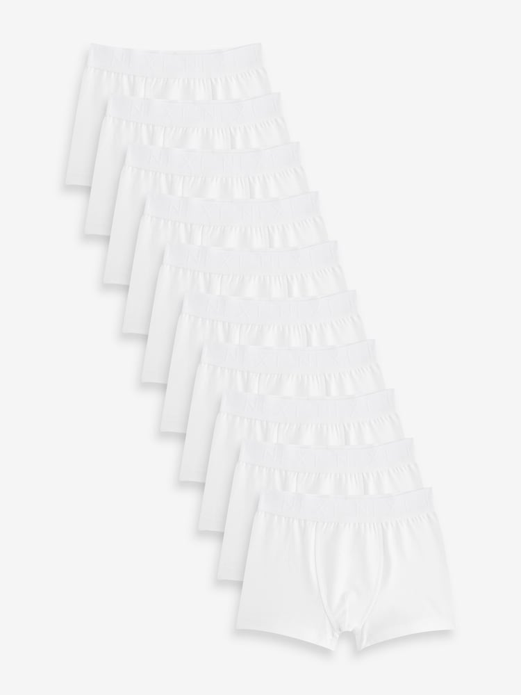White Trunks 10 Pack (1.5-16yrs) - Image 1 of 4
