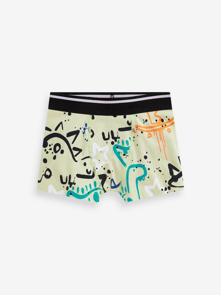 Dino Graffiti Print Trunks 7 Pack (2-14yrs) - Image 2 of 10