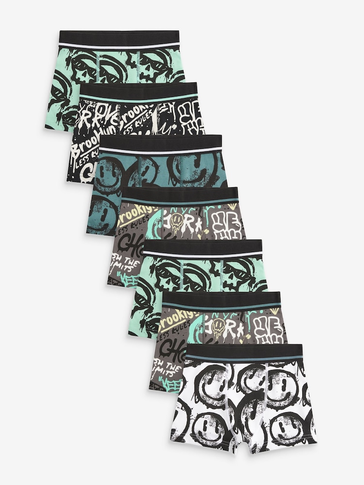 Grafitti Smile Print - Unterhosen 7er-Pack (2–14Jahre) - Bild 1 von 10
