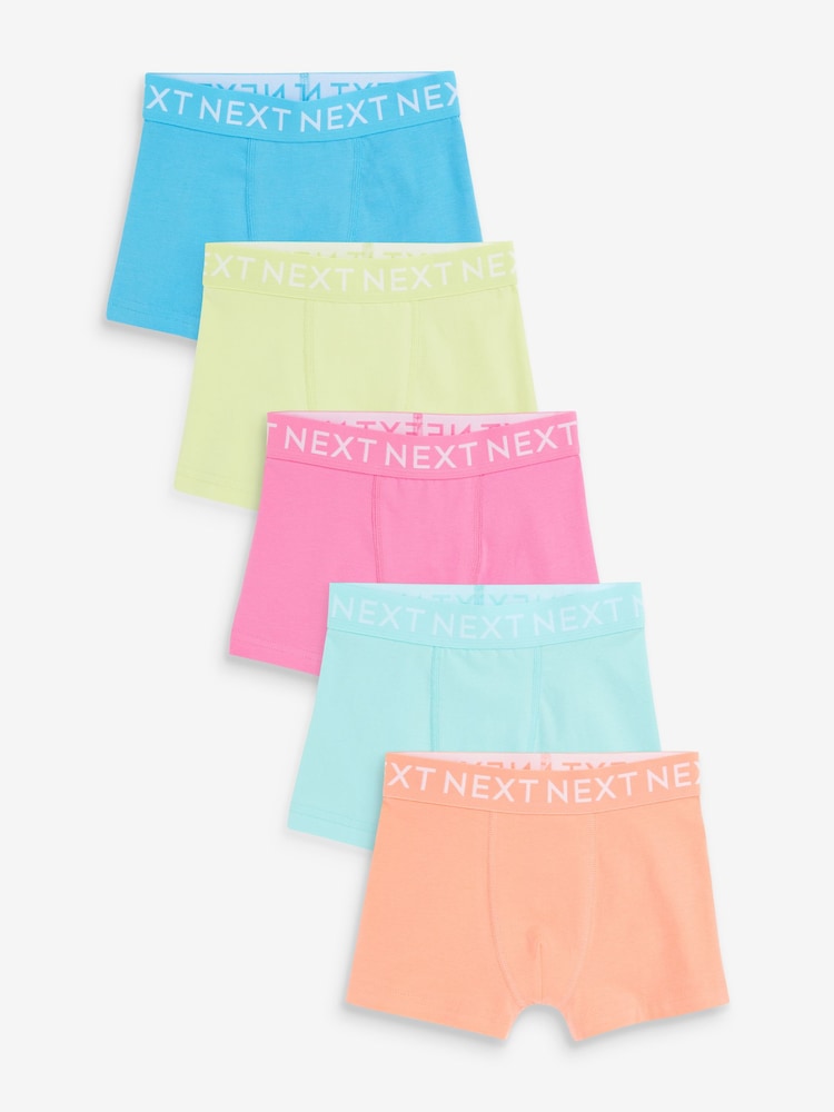 Pastel Bright Trunks 5 Pack (2-16yrs) - Image 1 of 3 Pastel Bright Trunks 5 Pack (2-16yrs) - Image 1 of 3