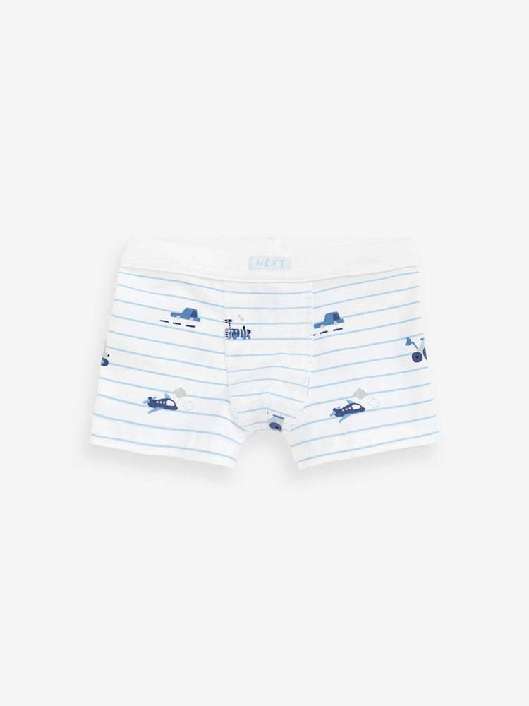 Blue Transport Soft Waistband Trunks 5 Pack (2-16yrs) - Image 5 of 8