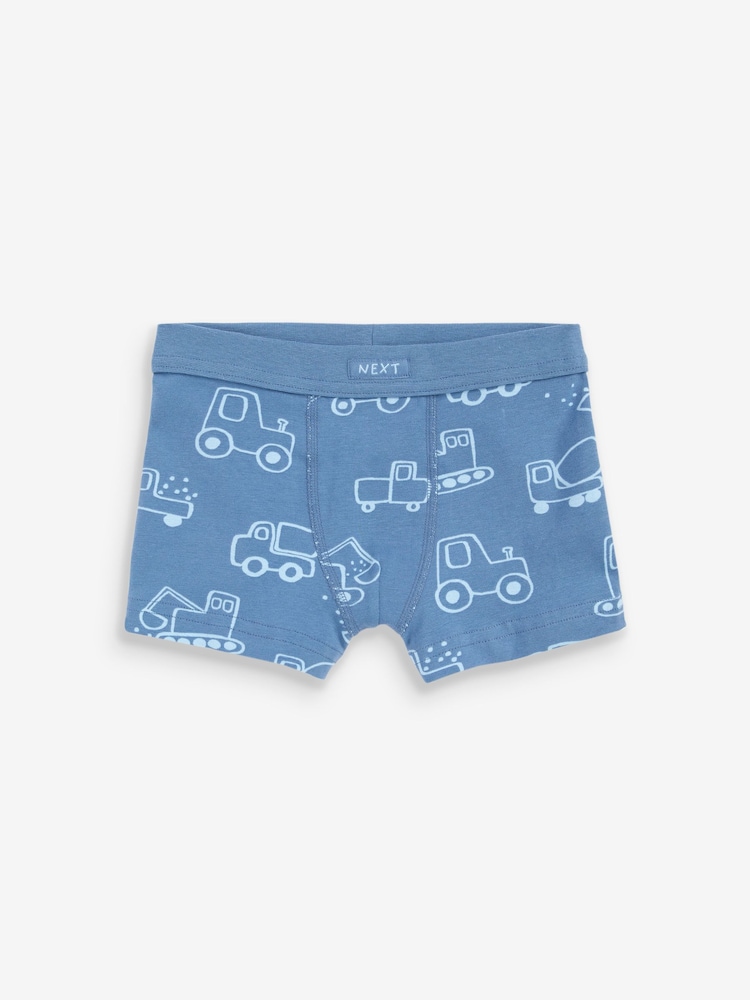Blue Transport Soft Waistband Trunks 5 Pack (2-16yrs) - Image 6 of 8