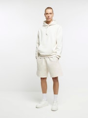 River Island Cream Regular Fit Long Sleeve Hoodie - Image 3 of 5