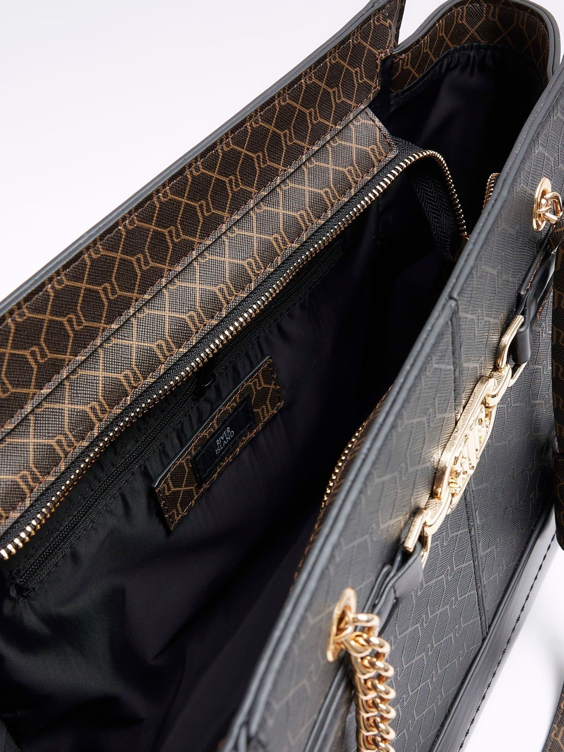 River island monogram tote bag online