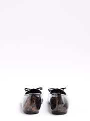 River Island Brown Bow Tie Ballet Shoes - Image 3 of 4