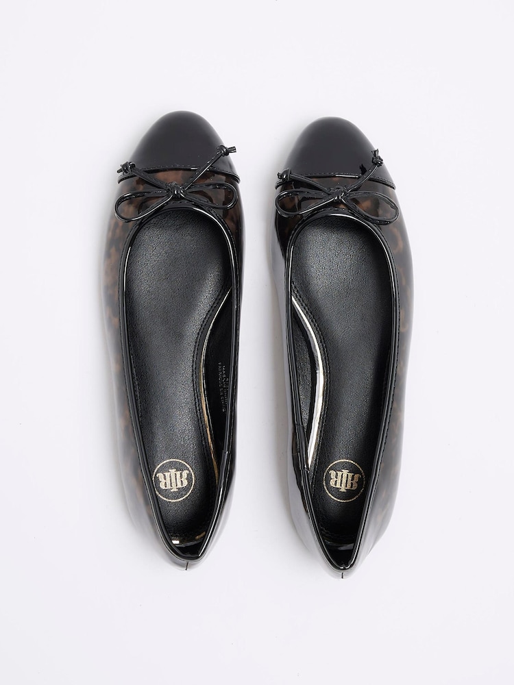 River Island Brown Bow Tie Ballet Shoes - Image 4 of 4 River Island Brown Bow Tie Ballet Shoes - Image 4 of 4