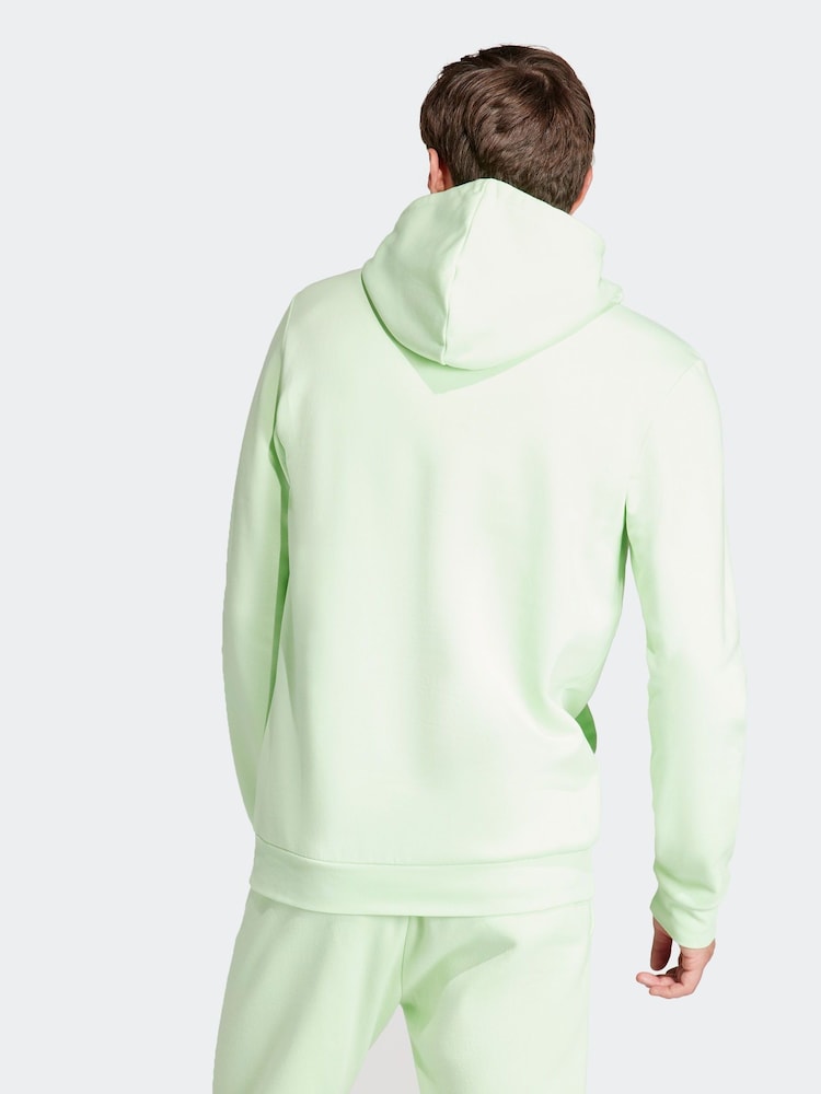 adidas Lime Sportswear Essentials Feel Cozy Fleece Hoodie - Image 3 of 7