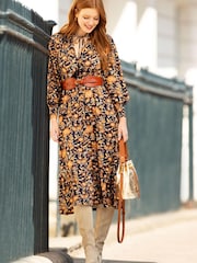 Joe Browns Black Rich Floral Jersey Dress - Image 1 of 6