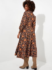 Joe Browns Black Rich Floral Jersey Dress - Image 2 of 6
