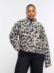 Pulover River Island Plus Animal Hairy - Image 1 of 6