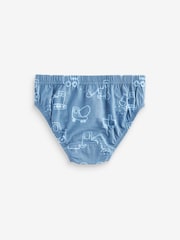 Blue Vehicle Print 100% Cotton Briefs 5 Pack (1.5-10yrs) - Image 7 of 8