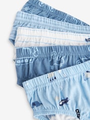 Blue Vehicle Print 100% Cotton Briefs 5 Pack (1.5-10yrs) - Image 8 of 8