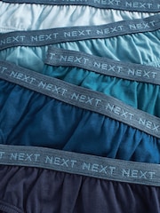 Blue Jacquard waistband 100% Cotton Briefs 5 Pack (1.5-16yrs) - Image 8 of 8