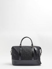 River Island Black Monogram Jacquard Holdall Bag - Image 2 of 4