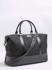 River Island Black Monogram Jacquard Holdall Bag - Image 3 of 4