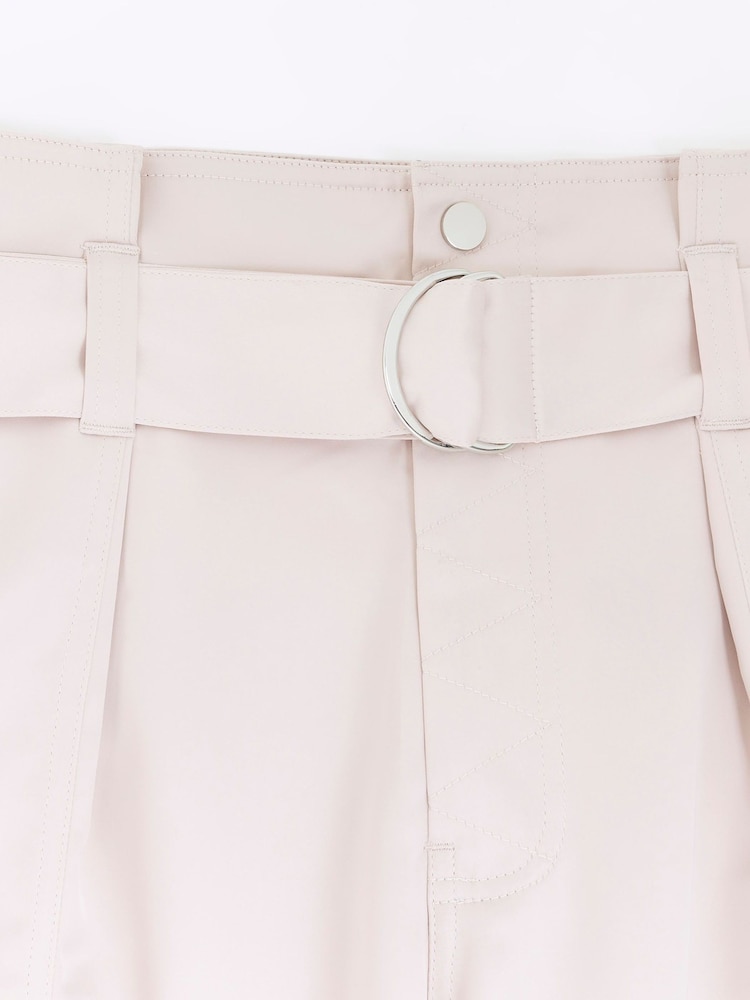River Island Pink Satin Paperbag Trousers - Image 4 of 4