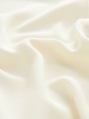 Ecru Cream Long Sleeve Overhead V-Neck Relaxed Fit Blouse - Image 7 of 7