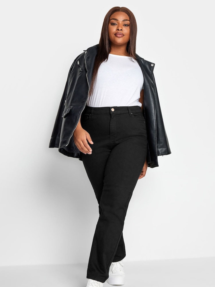 Yours Curve Black RUBY Straight Leg Jean - Image 2 of 5