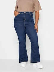 Yours Curve Blue Bootcut Stretch ISLA Jeans - Image 2 of 3