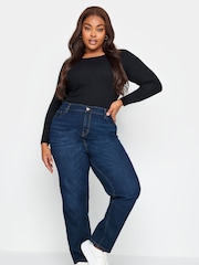 Yours Curve Blue RUBY Straight Leg Jean - Image 2 of 5