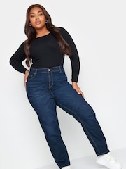 Yours Curve Blue RUBY Straight Leg Jean - Image 3 of 5