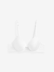 White Pad Plunge Lace Bra - Image 7 of 8