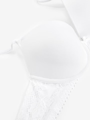 White Pad Plunge Lace Bra - Image 8 of 8