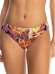 Roxy Floral Printed Black Bikini Bottoms - Image 1 of 5