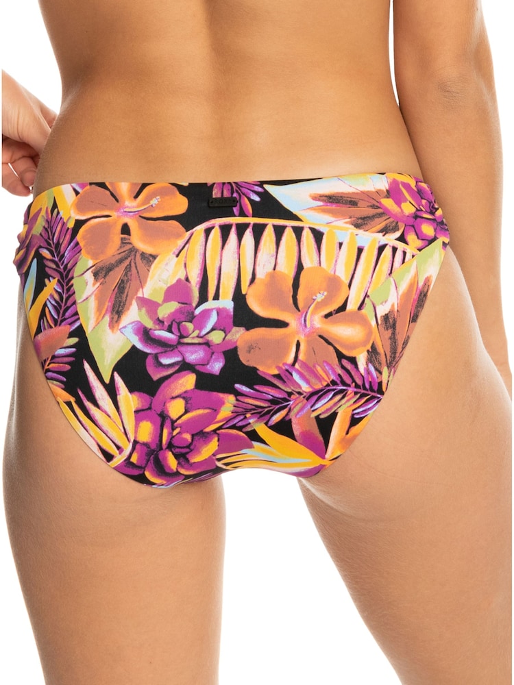 Roxy Floral Printed Black Bikini Bottoms - Image 2 of 5