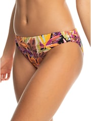 Roxy Floral Printed Black Bikini Bottoms - Image 3 of 5