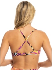 Roxy Floral Printed Black Bikini Top - Image 2 of 5