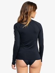 Roxy Navy Whole Hearted Long Sleeved Rash Vest - Image 2 of 6