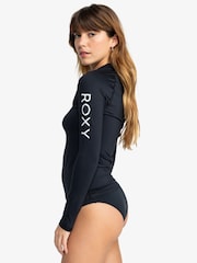 Roxy Navy Whole Hearted Long Sleeved Rash Vest - Image 4 of 6