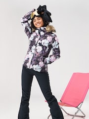 Roxy Snow Jet Floral Ski Black Jacket - Image 2 of 6