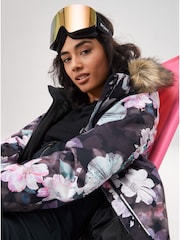 Roxy Snow Jet Floral Ski Black Jacket - Image 4 of 6