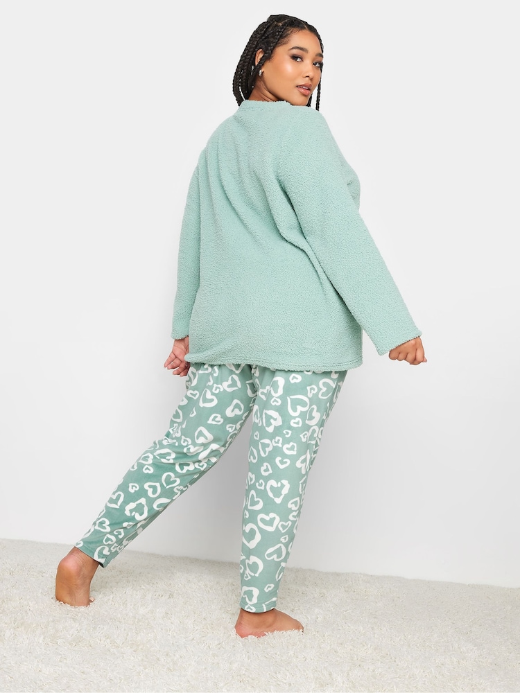 Yours Curve živalski vzorci srce; srčast (sintetična tkanina) borg Fleece Loungewear Set - Slika 2 iz 5 Yours Curve živalski vzorci srce; srčast (sintetična tkanina) borg Fleece Loungewear Set - Slika 2 iz 5