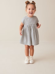 Blue Stripe Boxy Cotton Dress (3mths-7yrs) - Image 1 of 7