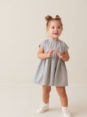 Blue Stripe Boxy Cotton Dress (3mths-7yrs) - Image 2 of 7