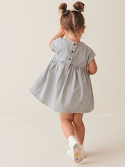 Blue Stripe Boxy Cotton Dress (3mths-7yrs) - Image 3 of 7