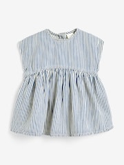 Blue Stripe Boxy Cotton Dress (3mths-7yrs) - Image 5 of 7