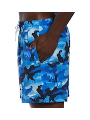 Nike Blue Swim Blue 5" Volley Shorts - Image 4 of 7