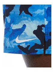 Nike Blue Swim Blue 5" Volley Shorts - Image 6 of 7
