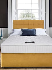 Sleepeezee Yellow Cooluxe 1600 Mattress and 2 Drawer Divan Base Set - Image 1 of 2