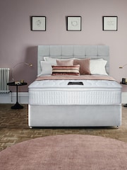 Sleepeezee Grey Cooluxe 2000 Mattress and 2 Drawer Divan Base Set - Image 1 of 2