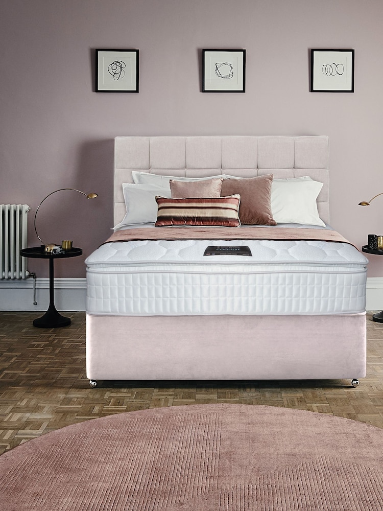 Sleepeezee Cream Cooluxe 2000 Mattress and 2 Drawer Divan Base Set - Image 1 of 2