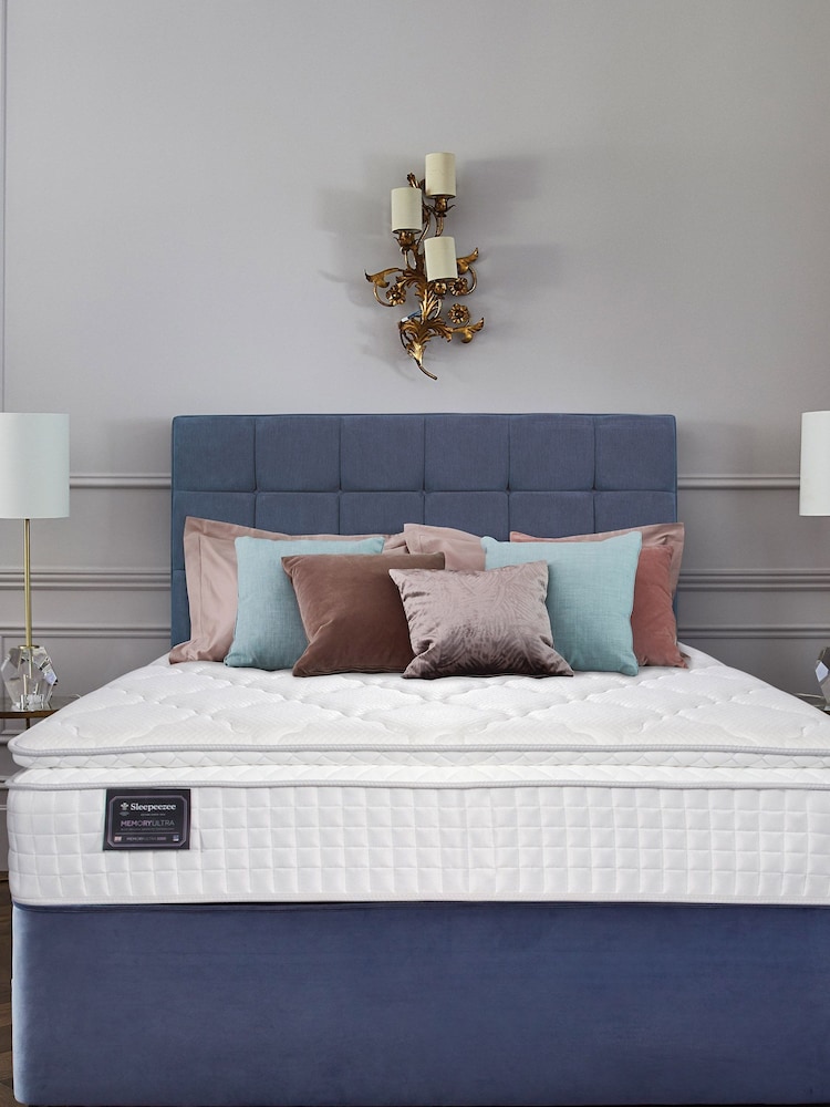 Sleepeezee Blue Memory Ultra 3000 Mattress and 2 Drawer Divan Base Set - Image 1 of 2