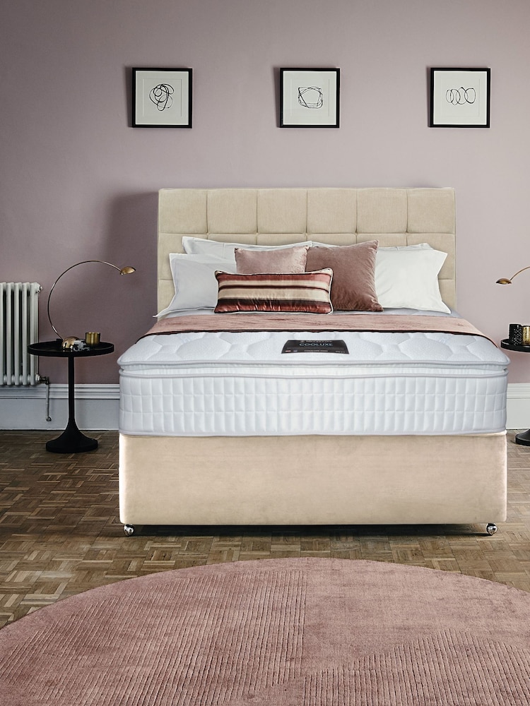Sleepeezee Natural Cooluxe 2000 Mattress and 2 Drawer Divan Base Set - Image 1 of 2